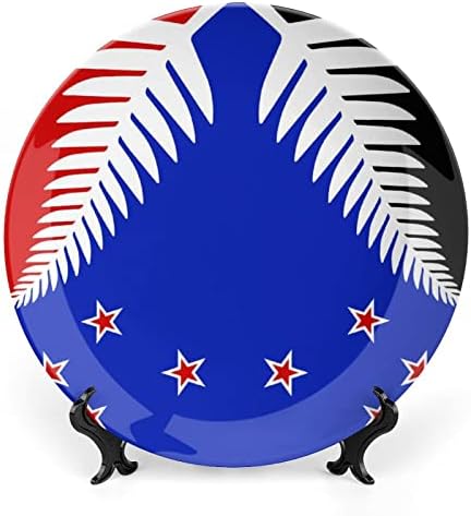 דגל עצם ניו זילנד סין צלחת דקורטיבית צלחות קרמיקה עגול