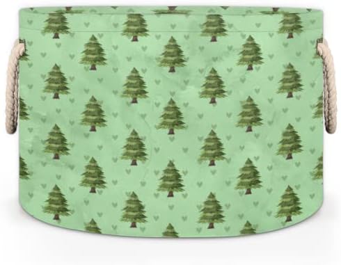 עץ חג המולד 03 סלים עגולים גדולים לאחסון סלי כביסה עם ידיות סל אחסון שמיכה למדפי אמבטיה פחים לארגון משתלת הילדה