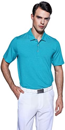 כושר רגיל גברים של חולצה למתוח טק ביצועים גולף פולו חולצה קצר שרוול