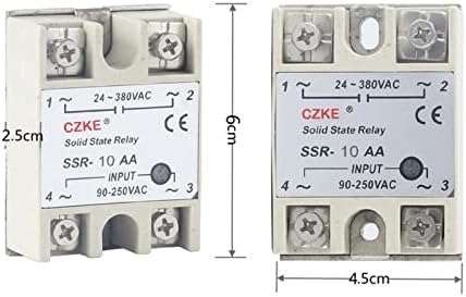 Puryn SSR-10AA SSR-25AA SSR-40AA בקרת AC AC מעטפת לבנה שלב יחיד ממסר מצב מוצק עם כיסוי פלסטיק SSR
