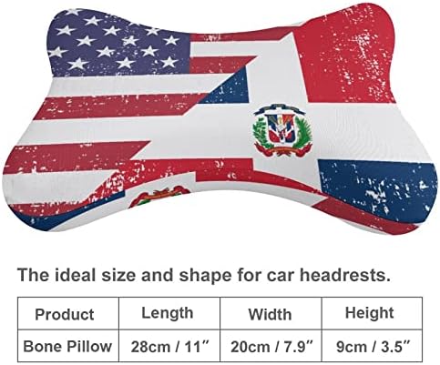 אמריקה דגל דומיניקני מכונית צוואר כרית מכונית רכה מכונית רכה כרית צוואר צוואר מנוחה כרית כרית 2 חבילה לנהיגה נסיעה