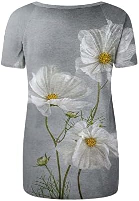 חולצת חולצת חולצת צוואר קיץ בסתיו לנשים שרוול קצר 2023 בגדים חולצה גרפית כותנה טרנדית 2K 2K
