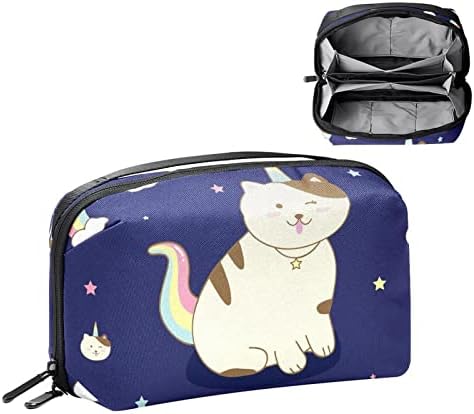 Caticorn חתול קשת כוכבי איפור איפור שקית רוכסן כיס נסיעות מארגן קוסמטי לנשים ונערות