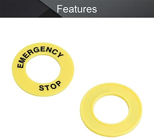 פילקט 20 יחידות 22 ממ לחצן מתג עצירה חירום עצירה חירום אטם טבעת טבעת להחלפת מתג כפתור לחיצה, צהוב