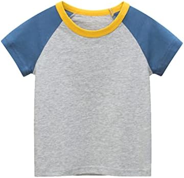 פעוטות ילדים בנות בנים שרוול קצר בלוק צבע בסיסי חולצה חולצה מזדמנת חולצה חולצה חולצה בצבע אחיד משאיות עליונות לבנים