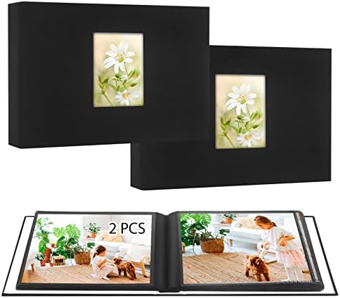 אלבום תמונות 5x7, אלבום תמונות 5x7 2 חבילות פשתן מכסה כל אלבום תמונות קטן 36 עמודים מחזיקים 72 תמונות אופקיות, 5x7 ספר אלבום