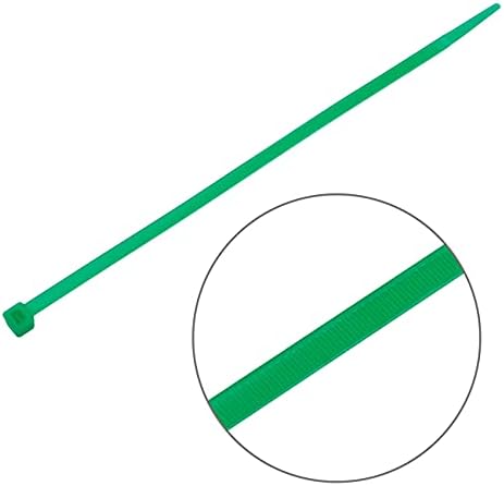Baomain מפלסטיק ניילון רוכסן קשרים נעילה עצמית 4 אינץ 'ירוק 2.5 ממ 3x100 חבילה של 200