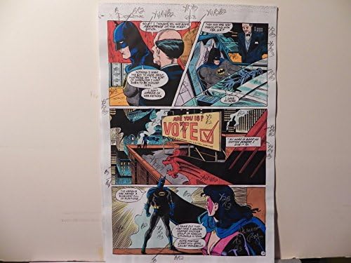 בלשי קומיקס 653 אמנות הפקה של באטמן חתמה על א. רוי עם קו-איי-פי 12