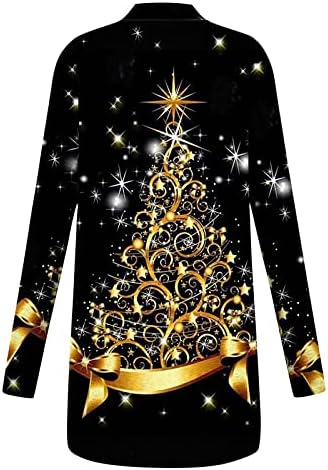 אייאסו נשים נוחות סוודרים גדולים רופפים מעילים מקרית טוניקה 3 ד מודפס מעילים רפוי חולצה חג המולד חולצות