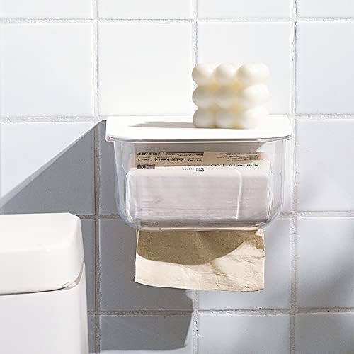 יצירתי קיר רכוב תיבת רקמות מחזיק ויסקוזה אמבטיה תיבת רקמות תיבת רקמות עם אחסון מתלה שאריות אחסון מיכל