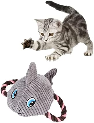 קבוצת KO קיפוד צעצוע כלב - צעצוע חתול אינטראקטיבי - צעצועי כריש חמודים חורקים בעלי חיים מפוארים מוצרים רכים לשחרור מתח
