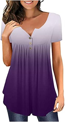 חולצות צוואר הנלי נגד נשים לנשים שרוול קצר שיפוע עניבת מתנה עניבת צבע חולצות טש חולצות נער כפתור 2023 אוי