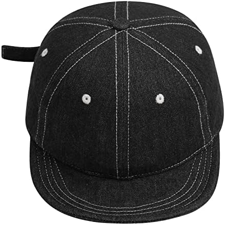 Clakllie מסוגנן שטר קצר כובע ג'ינס כובע בייסבול רך שטוח שטוח כובעי סנאפבק כובע משאית כובע אבא מזדמן כובעים כובעי היפ