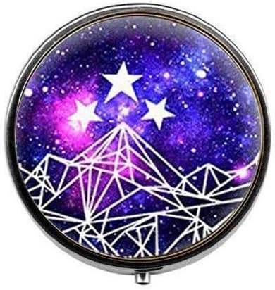 לילה משפט סגול גלקסי תכשיטי - אמנות תמונה גלולת תיבה - קסם גלולת תיבה - זכוכית סוכריות תיבה