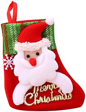 גרבי חג המולד בד גרבי חג המולד וגרביים תלויים לחג המולד לקישוט המסיבות וקרטון חג המולד אדום סט קישוטי פסחא