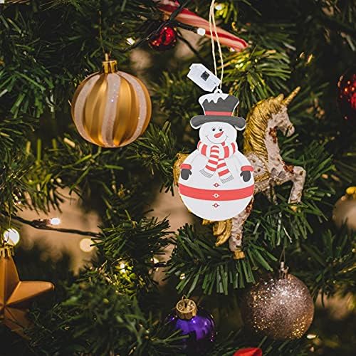 Abofan תגיות תלויות לחג המולד הובילו דפוס איש שלג דפוס תלייה תלייה תלייה מסורתית לאורות דקורטיביים לחג המולד תגיות