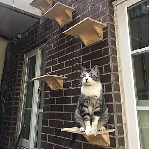 קיר רכוב חתולי טיפוס מסגרת חתולי עץ מוצק עץ חתולים קפיצות פלטפורמת קיר עשה זאת בעצמך לחיות מחמד ריהוט חתלתול מקפצה שונים