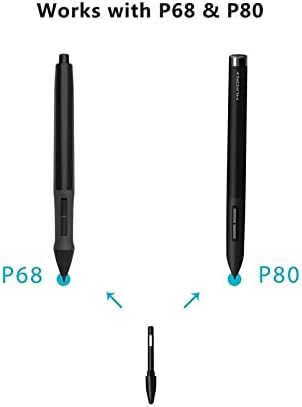 10 מחשבים / הרבה סטנדרטים סטנדרטיים של עט שחור עבור Huion ugee funtuos Gaomon Vikoo Lijing Tablets Pen