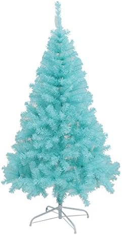עץ חג המולד של Hymcx Premium כחול כחול מלאכותי עץ חג המולד לקישוטי מסיבות קרנבל לחג, עם רגלי מתכת עמידות, עץ חג המולד