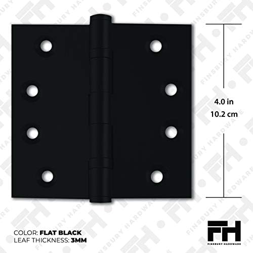 חומרת פינסברי שחורה כבדה דלת כבד דלתות מט מטס שחור מיסב חובה כבדה בגודל 4x4 אינץ