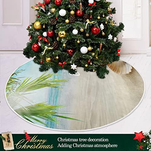 חצאית עץ חג המולד של Oarencol Palm Fall Seashell עץ חג המולד 36 אינץ
