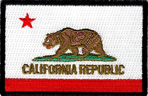 דגל מדינת קליפורניה ברזל גבול שחור על הרפובליקה בקליפורניה