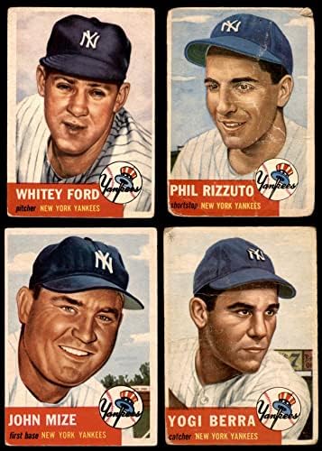 1953 Topps New York Yankees צוות סט ניו יורק ינקי טוב ינקי