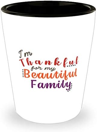 זכוכית שוט משפחתית-זכוכית שוט אסירת תודה-זכוכית שוט ליום השנה-אני אסיר תודה על המשפחה היפה שלי-זכוכית שוט
