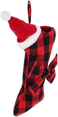 עצם כלב Kesyoo עם קשת קשת קשת חג המולד גרבי חג המולד שקית מתנה של פוליאסטר עיצוב חג המולד לעיצוב חג המולד