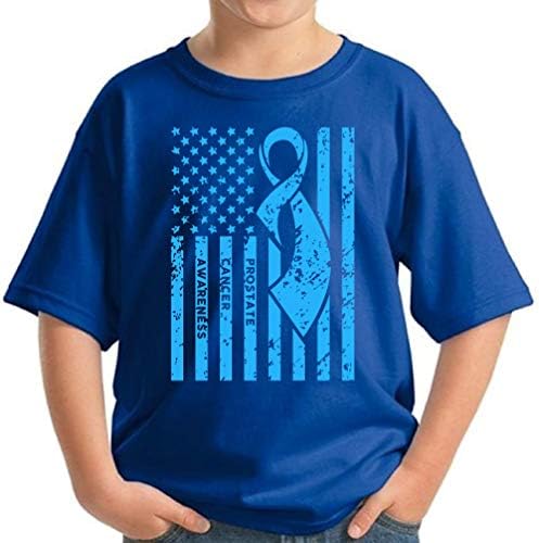 חולצת מודעות לסרטן הערמונית של Pekatees חולצת סרטן לחולצת סרטן לילדים תומכת במתנות