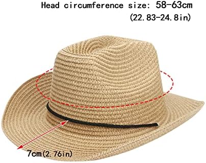 כובעי דמיין 12-18 חודשים וינטג 'קיץ זכר כובע קאובוי מערבי סוליף קרם הגנה קרם הגנה נשים בייסבול בכובע בז' בגודל אחד