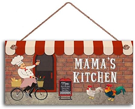 שלט המטבח של אימא, שלט שף שמן, השף הטוב ביותר בשכבה, שלט קפה שף צרפתי, סגנון ביסטרו, מתנה עבורה, שלט תלוי