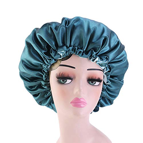 Lertree 3 pcs נשים אלסטיות כתובות כובע שינה כובע שיער שיער מכסה מכסה מקלחת