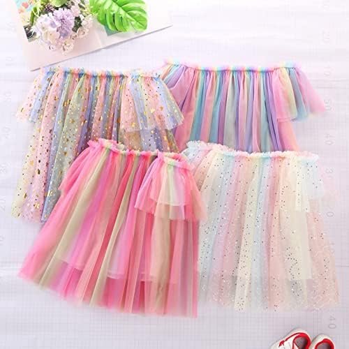 פעוטות בנות חצאית קשת קשת שמלת נסיכה קיץ טול טוטו טוטו רשת חצאית תינוקת טוטו שמלה