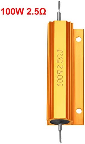uxcell® אלומיניום נגן מארז 100W 2.5 אוהם צהוב צהוב לממיר החלפת LED 100W 2.5RJ