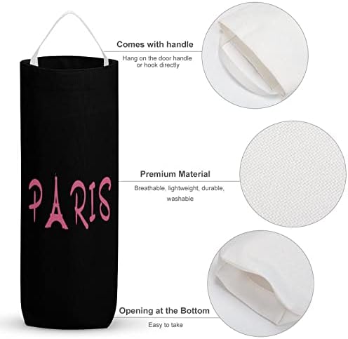 אייפל מגדל פריז מכולת תיק רחיץ ארגונית מכשירי עם תליית לולאה לאחסון קניות אשפה שקיות