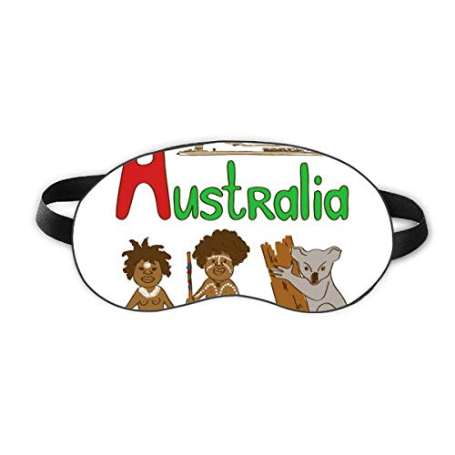 אוסטרליה סמל לאומי דפוס ציון דרך שינה מגן עיניים רך לילה כיסוי גוון כיסוי עיניים