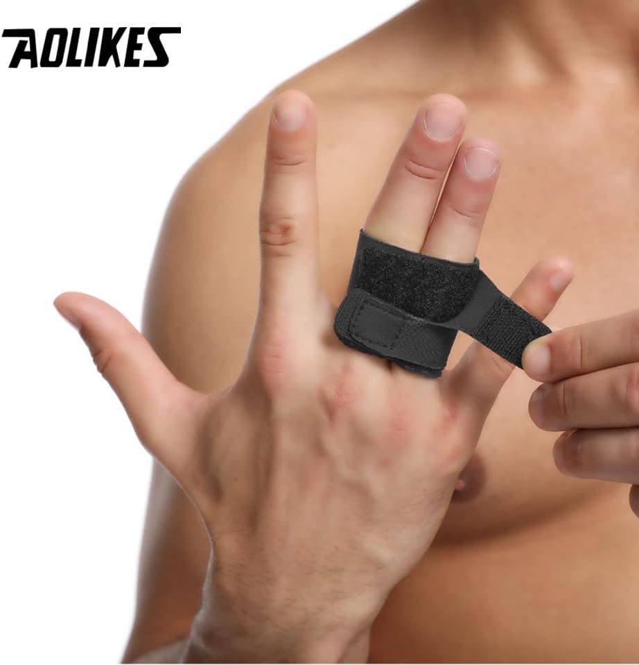 1 יחידות אצבע סד כורכת מתכוונן אצבע סד אצבע משמרות עבור דלקת פרקים ספורט אצבע שרוולים מגן