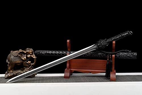 חרב בעבודת יד GLW סינית חרב קונגפו ידית מתכת ידית דרקון המלך האן ג'יאן דאו חריף מנגן להב