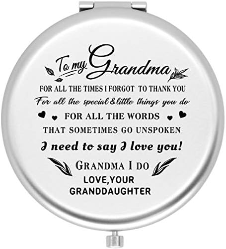 עָלִיז מתנות לנכדה נסיעות מראה כיס קומפקטית לסבתא מנכדה, יום הולדת יום האם לסבתא-לסבתא שלי