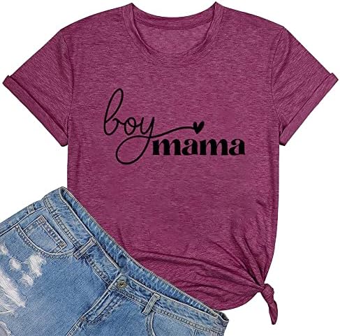 אימא חולצות גרפיות לנשים אמהות יום אמא אמא אמא אמא ברוה חולצות טופיות מזדמנים מתנות טי