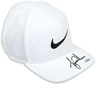 טייגר וודס חתם חתימה נייקי אירוביל לבן גולף כובע כובע אודה עליון סיפון הוא-חתום גולף ציוד