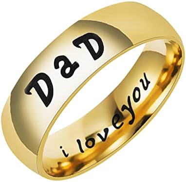 טבעות מבטיות מגיעות טבעת אל חלד אהבה אותך חרוט תכשיטי פלדה טבעת אבא אבא טבעות גברים טבעת רגילה