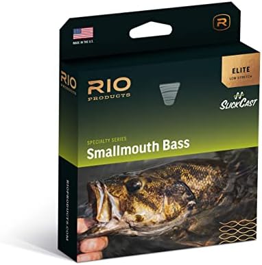 מוצרי Rio Elite Elite Smallmouth Bass Fly Line, מערכת מדידה Tricolorated, יציקה קלה, ציפוי חלקלק עם מתיחה נמוכה
