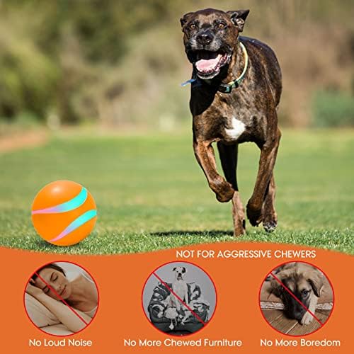 משודרג אינטראקטיבי כלב כדור צעצועים, פעיל מתגלגל כדור לכלבים עם שלט רחוק אוטומטי לחיות מחמד כדור צעצועי גור / בינוני /