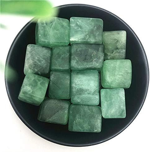 Ertiujg husong312 100 גרם 20-30 ממ טבעי פלואוריט ירוק טבעי קוביית קוביית רייקי מלוטש קרייזלים ריפוי אבנים טבעיות