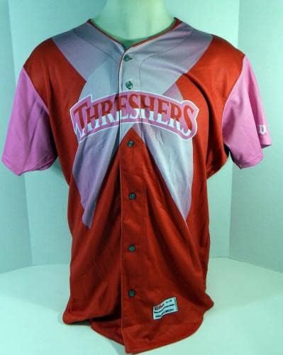2018 Clearwater Threshers Ruben Gotay 6 משחק משומש Pink Jersey Pitch F ביולי 20 0 - משחק משומש גופיות MLB