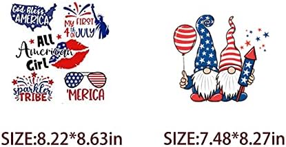 יום העצמאות טלאים דקורטיביים העברת חום ברזל על נייר ויניל לקישוטים לבגדים 7 סדינים מדבקות דגל אמריקאי מדבקות פטריוטים מעדיפים
