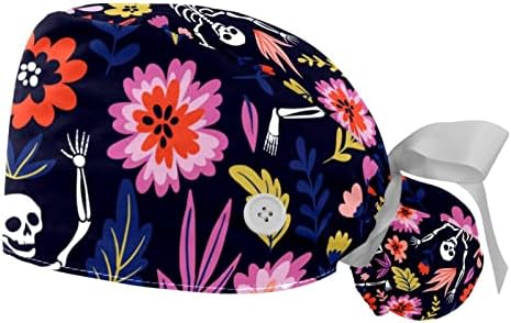 Conch Seashell Life Life 2 PCS כובעי בופנט מתכווננים עם כפתורים וכיסויי עניבת ראש סרט זיעה