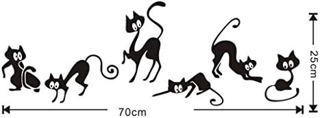מדבקות קיר Wocachi מדבקות שש חתול חיה חיה חדר חדר חלון קיר קיר מדבקות דקורטיביות דקורטיב